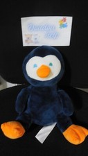 doudou peluche pingouin bleu