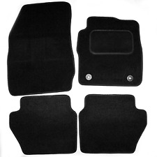 Ford Fiesta Mk7 2011-2017 Tailored Carpet Car Mats Black 4pc Floor Round Clip 