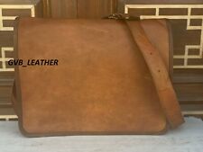 Homme Europe Cuir Vintage Ordinateur Portable Épaule Mallette Messager Cartable