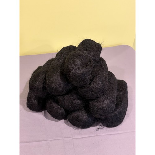 Bulk black mohair blend yarn - bulk,