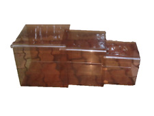 VINTAGE SMOKED PLEXIGLASS DECORATIVE TRIGOGNE TABLE 1970