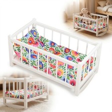 Berceau bois blanc poupée +