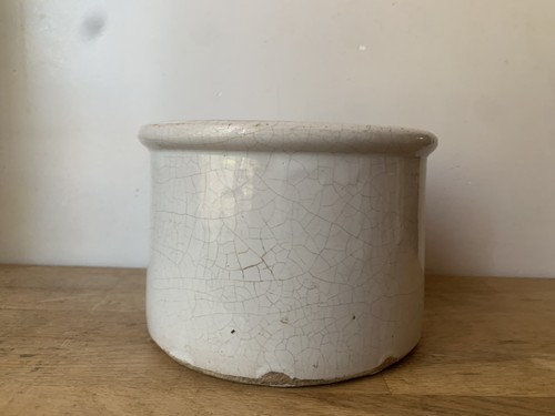 Ancien pot graisse terre - pot,