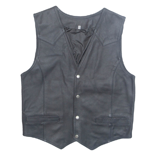 Gilet pour homme noir cuir - homme,