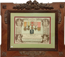 10/25 (CBR456) Superbe cadre de médailles guerre 1914 1918 WW1 medal