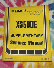 Original 1978 Yamaha XS500E Motorcycle Supplementary Service Manual OEM Factory