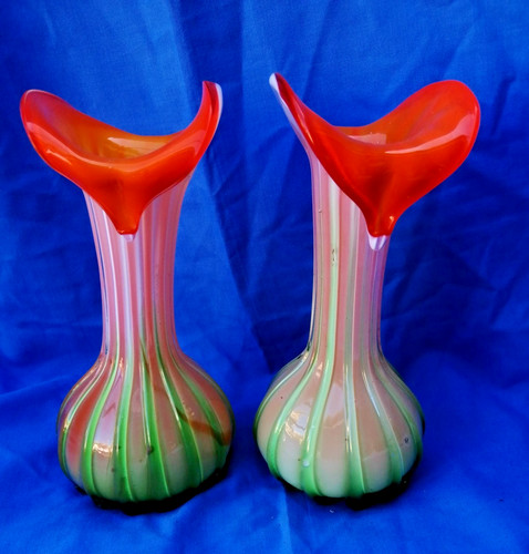 Paire vase verre - de,