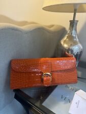 $18150 DELVAUX BRILLIANT POCHETTE ALLIGATOR PAPRIKA BAG Clutch