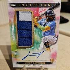 2024 Topps Inception JUNIOR CAMINERO RC 3Color Game Sock Relic Auto /25 #AGSR-JC