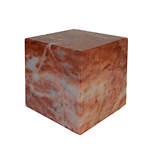 Cube marbre rouge sculpture - en,
