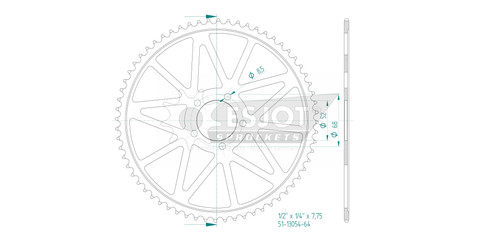 Couronne acier dents - 64,