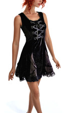 Robe En Velours Look Corset