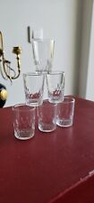 6 Small Baccarat Crystal Liqueur Glasses Honeycomb Old Sake Shot