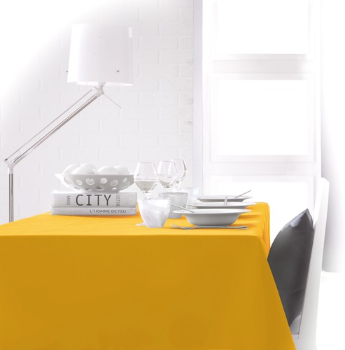 Nappe unie jaune curry - , x