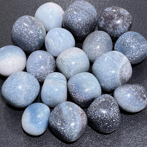 Blue trolleite tumbled stones - blue,