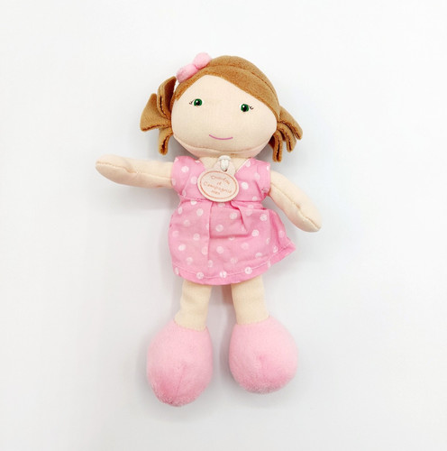 Peluche poupée robe rose - , pois