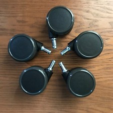SET of 5 Hard Floor 2.5" C7 Casters Wheels for Herman Miller Aeron Mirral Chair