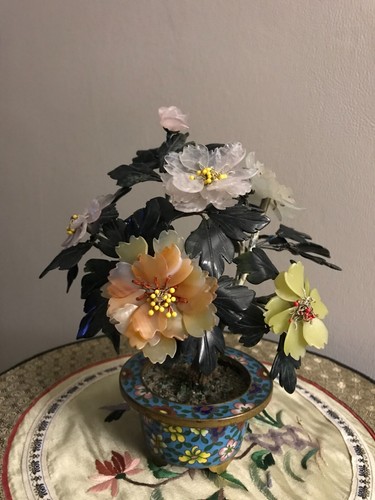 Cloisonne pot jardiniere arbre - cloisonne,