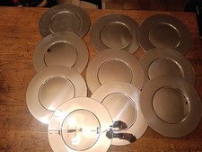 10 Assiettes De Présentation En Metal Argenté Bouillet Bourdelle 