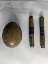 Lot Vintage Ancien Oeuf Bois A