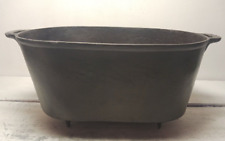 Antique Footed Cast Iron Ham Boiler 21 3/4"L x 11"w x 10"t Gate marks