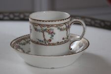 Paris Porcelain Litron Cup - 18th Century - Garland of Flowers Decor