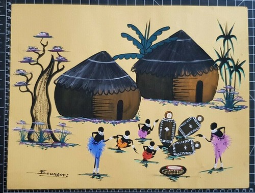 Ancienne peinture ethnique - ancienne,