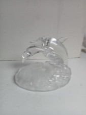 statuette dauphin en cristal