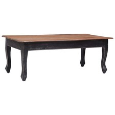 Table Basse Table d'Appoint Bout de Canapé Noir Bois d'Acajou Massif vidaXL