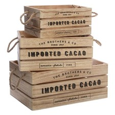 Lot de 3 Cagettes en Bois