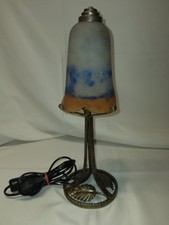 LAMPE ART DECO PIED FER FORGE