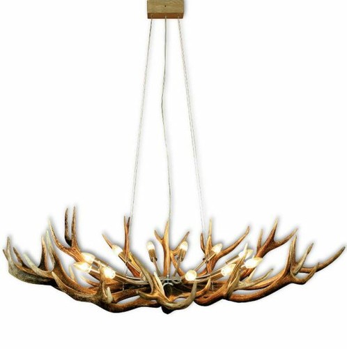 Lustre avec vrai - , bois