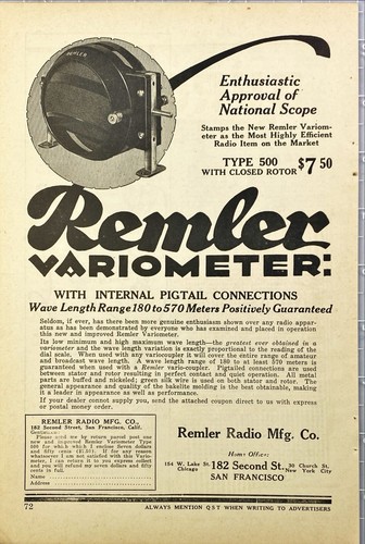 Remler radio mfg - remler, mfg.