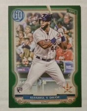 2020 Topps Gypsy Queen Yordan Alvarez Rookie Card Green Parallel #137 - Houston