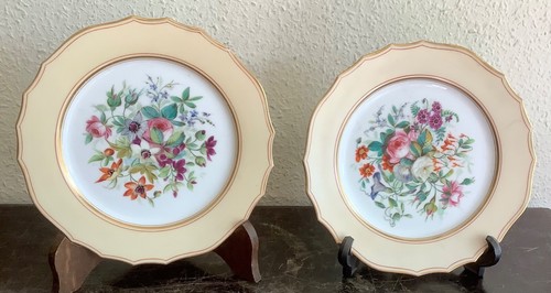 Assiettes décor fleurs - assiettes,
