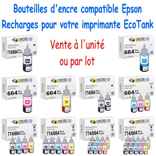 Recharges bouteilles encre - recharges, d'encre