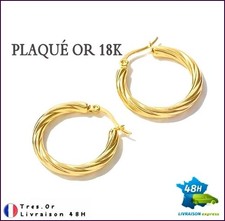 PLAQUÉ OR 18K Créoles