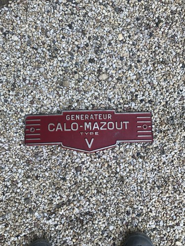 Ancienne plaque mazout - plaque,
