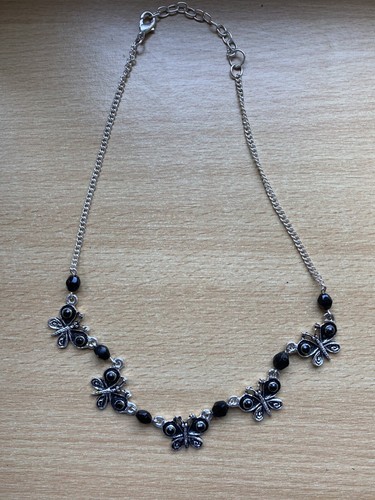 Collier papillon neuf - collier,