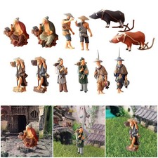 Miniature 1/64 Peint Chinois Anciens Chiffres Modèle Chemin de Fer Décor de