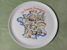 VINTAGE LIMOGES 12 1/2" PORCELAIN CHEESE PLATTER PLATE TRAY LA FRANCE FROMAGERE