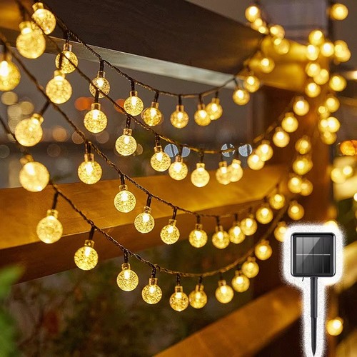 Guirlande led solaire boules - solaire,