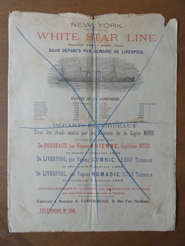 White star line titanic - (titanic, rare