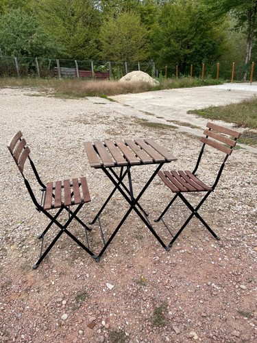 Table pliante chaises en - 2,