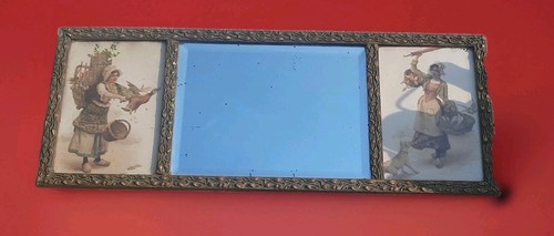 Joli miroir ancien décor - ,