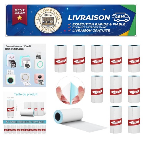 Papier thermique autocollant
