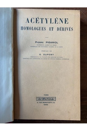 Acétylène homologues - , et