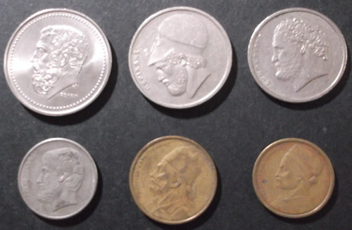 Grèce 20 50 drachme - 1,2,5,10,20,50,