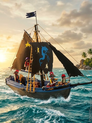 Playmobil 3860 bateau pirate - bateau,