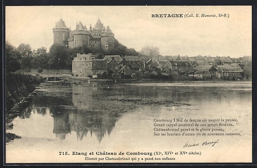Cpa combourg étang et - cpa, combourg,